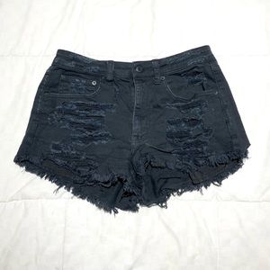AEO black jean shorts